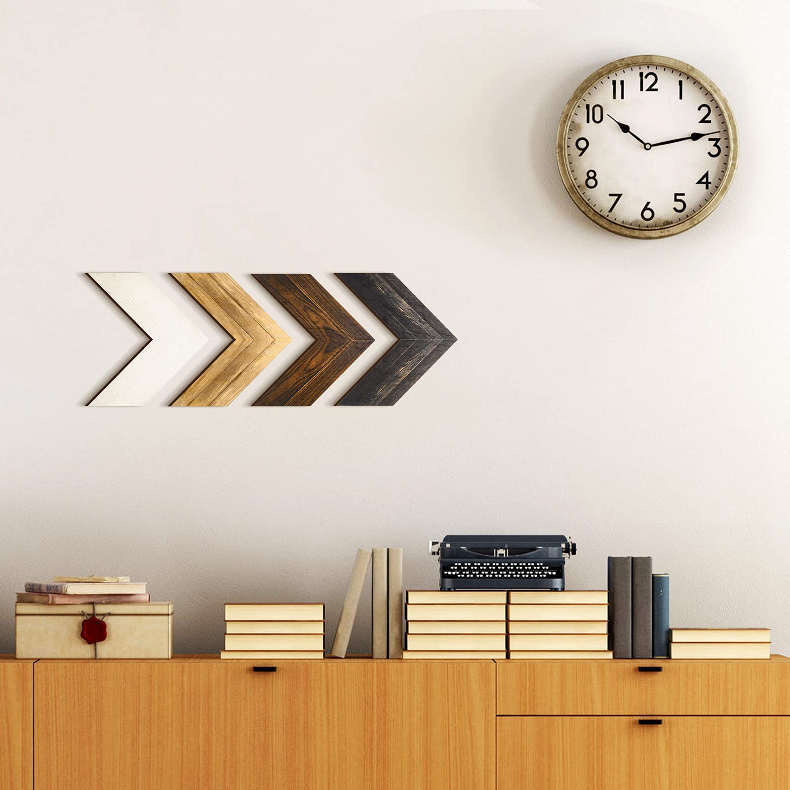 木製漆器アートパネル　ARROW(アロー) Amazon.com: Jetec 4 Pieces Rustic Wooden Arrow Wall Decor Chevron